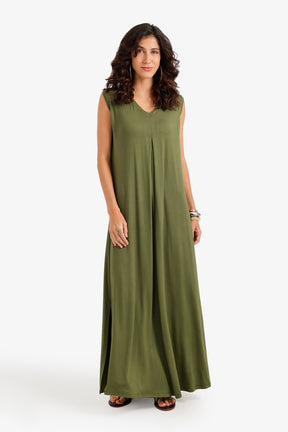 Flowy V-Neck Maxi Dress