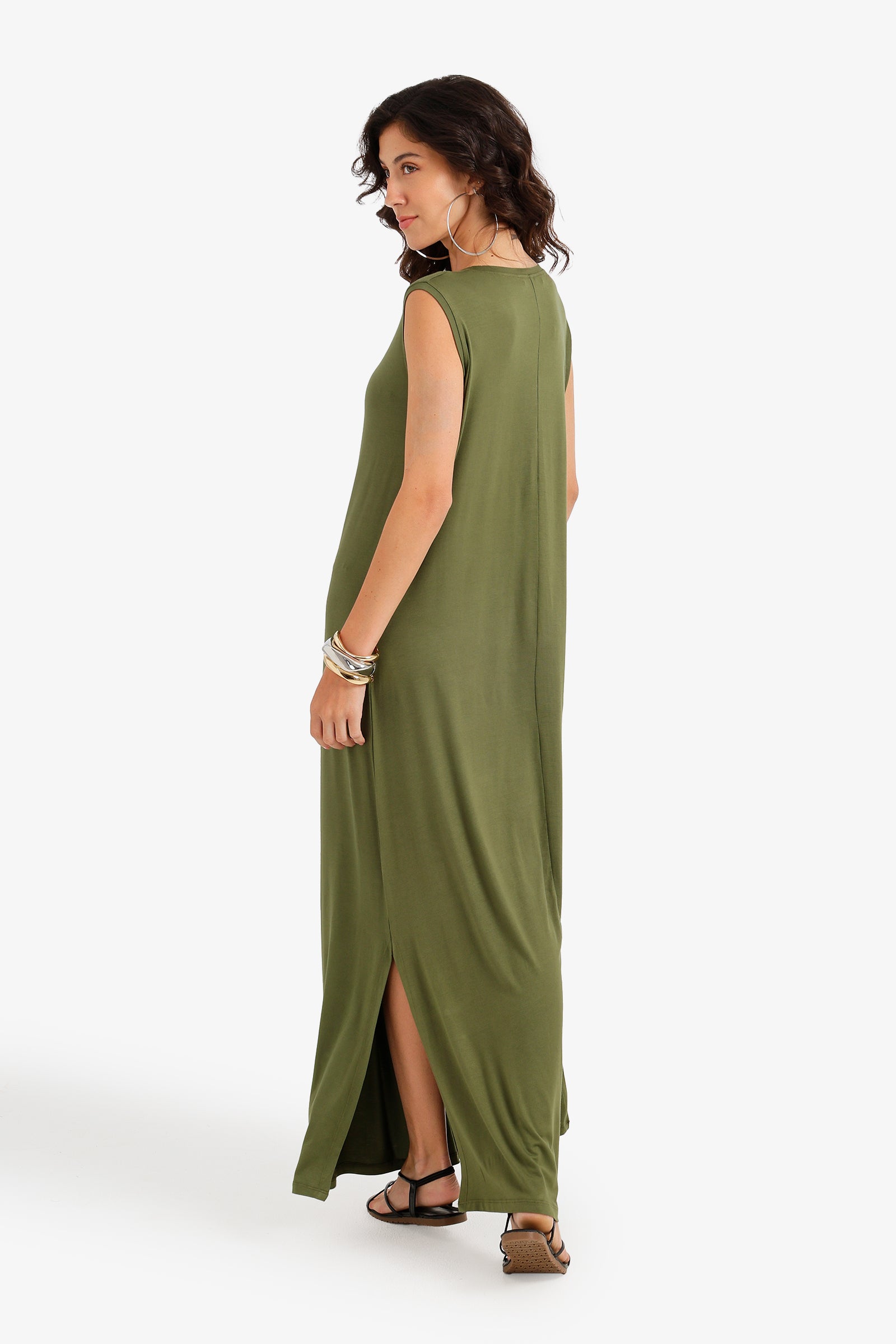 Flowy V-Neck Maxi Dress