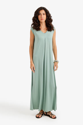 Flowy V-Neck Maxi Dress