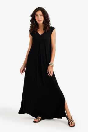 Flowy V-Neck Maxi Dress
