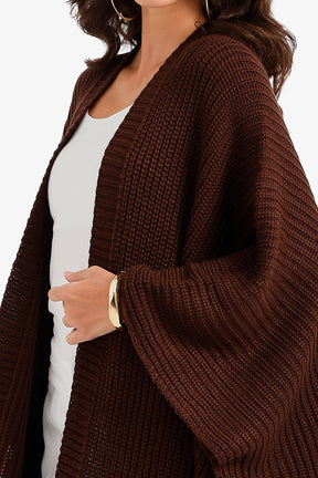 Ribbed Batwing Poncho