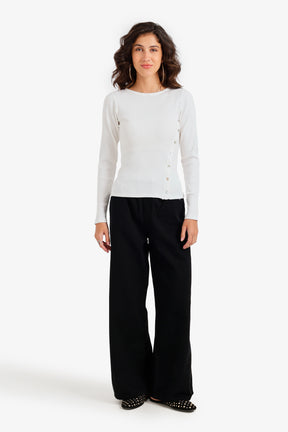 Buttoned Long Sleeves Top