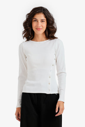 Buttoned Long Sleeves Top