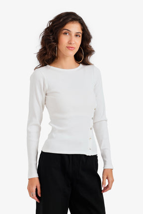 Buttoned Long Sleeves Top