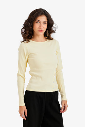 Buttoned Long Sleeves Top