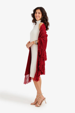 Fringed Wrap Poncho