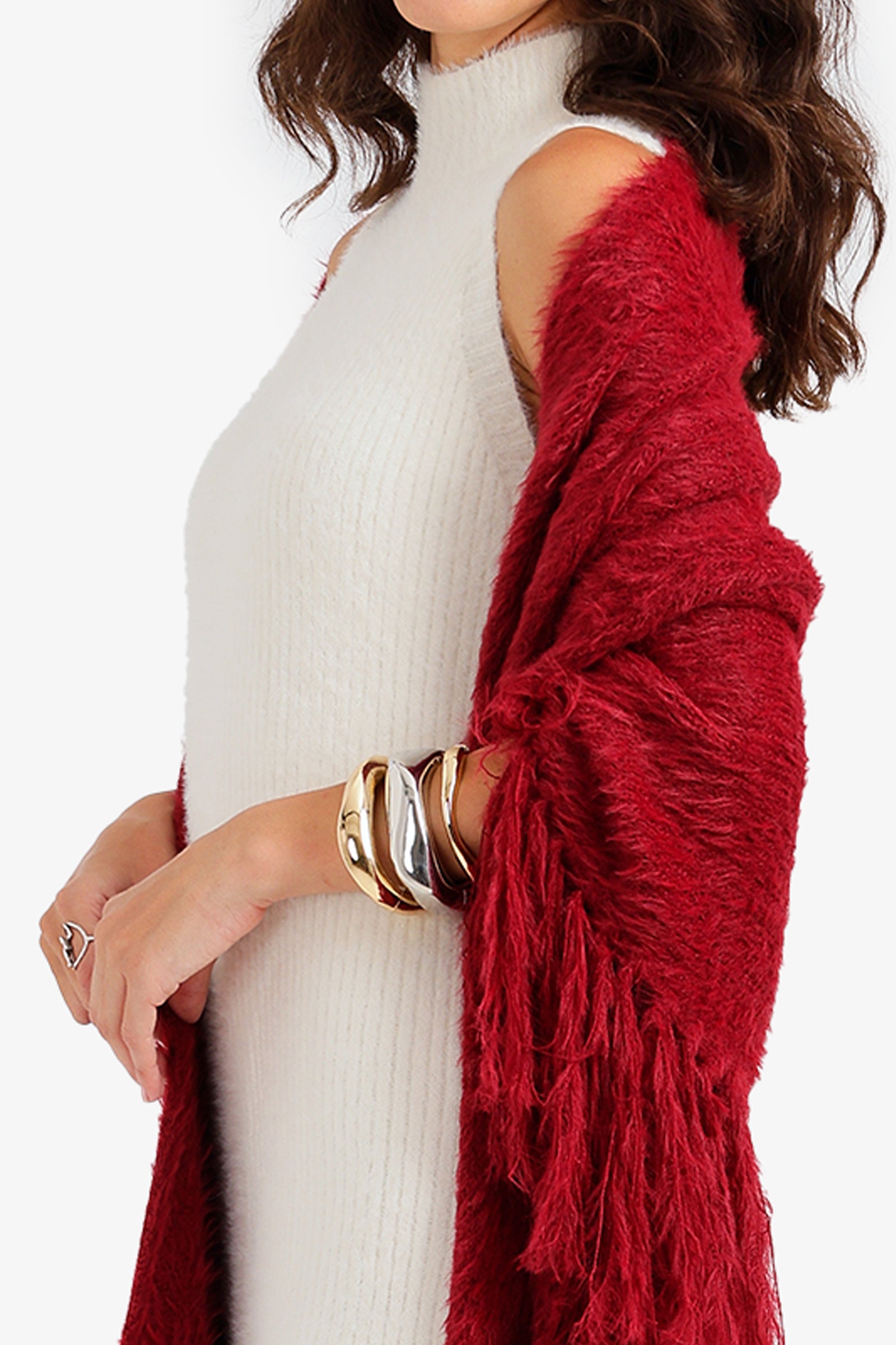 Fringed Wrap Poncho