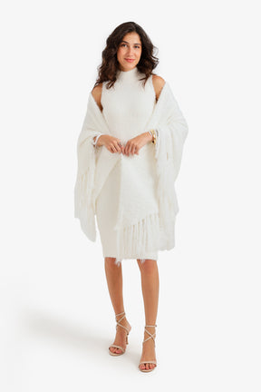 Fringed Wrap Poncho