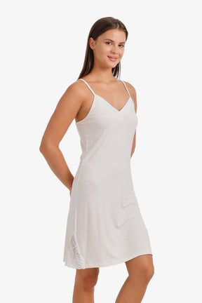 Satin-Neck Nightgown