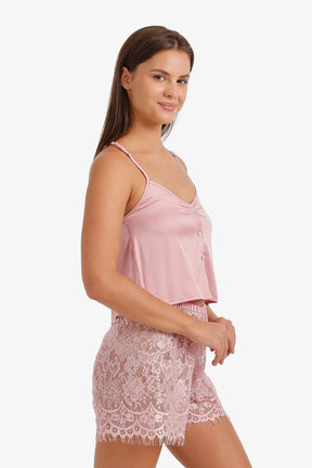Satin Lace Pyjama Set