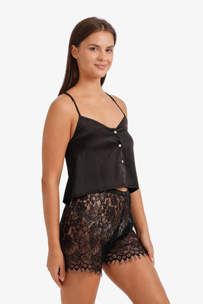 Satin Lace Pyjama Set