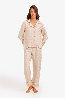 Striped-Satin Pyjama