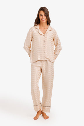 Striped-Satin Pyjama