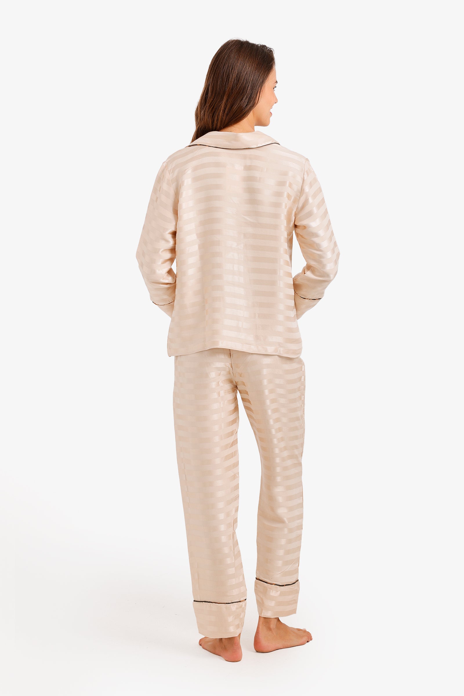 Striped-Satin Pyjama