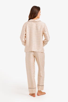 Striped-Satin Pyjama
