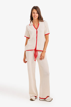 Contrast Trim Beach Set