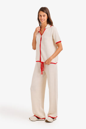 Contrast Trim Beach Set