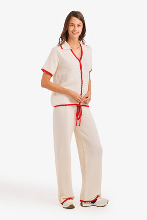 Contrast Trim Beach Set