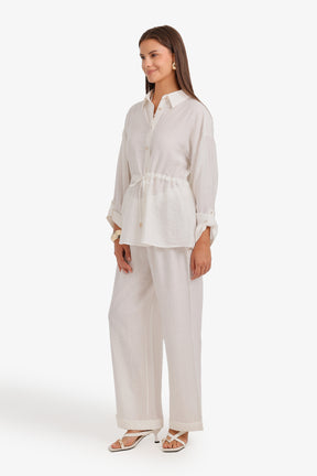 Textured Drawstring Beach Set