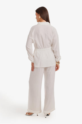 Textured Drawstring Beach Set