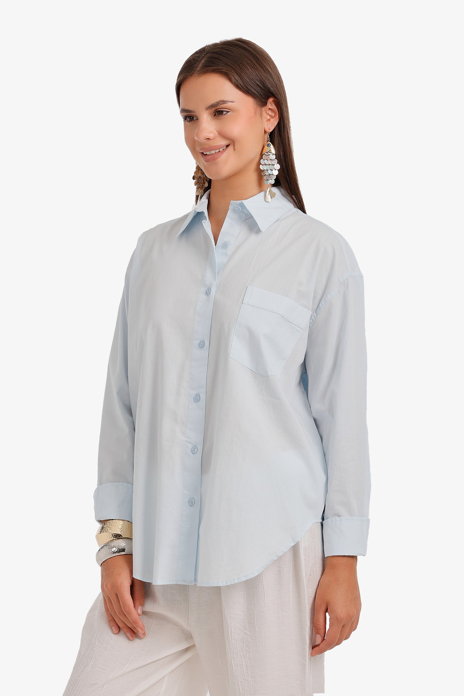 Curved Hem Shirt