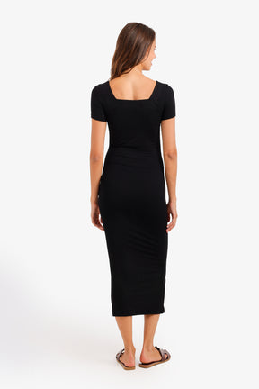 Square Neck Midi Dress