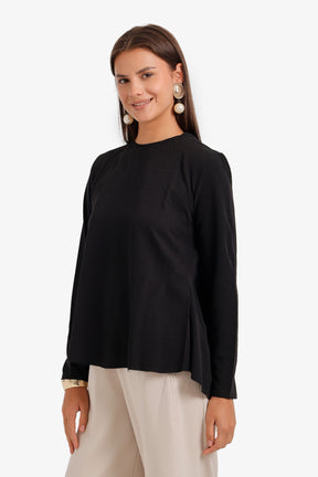 High-Low Flowy Blouse
