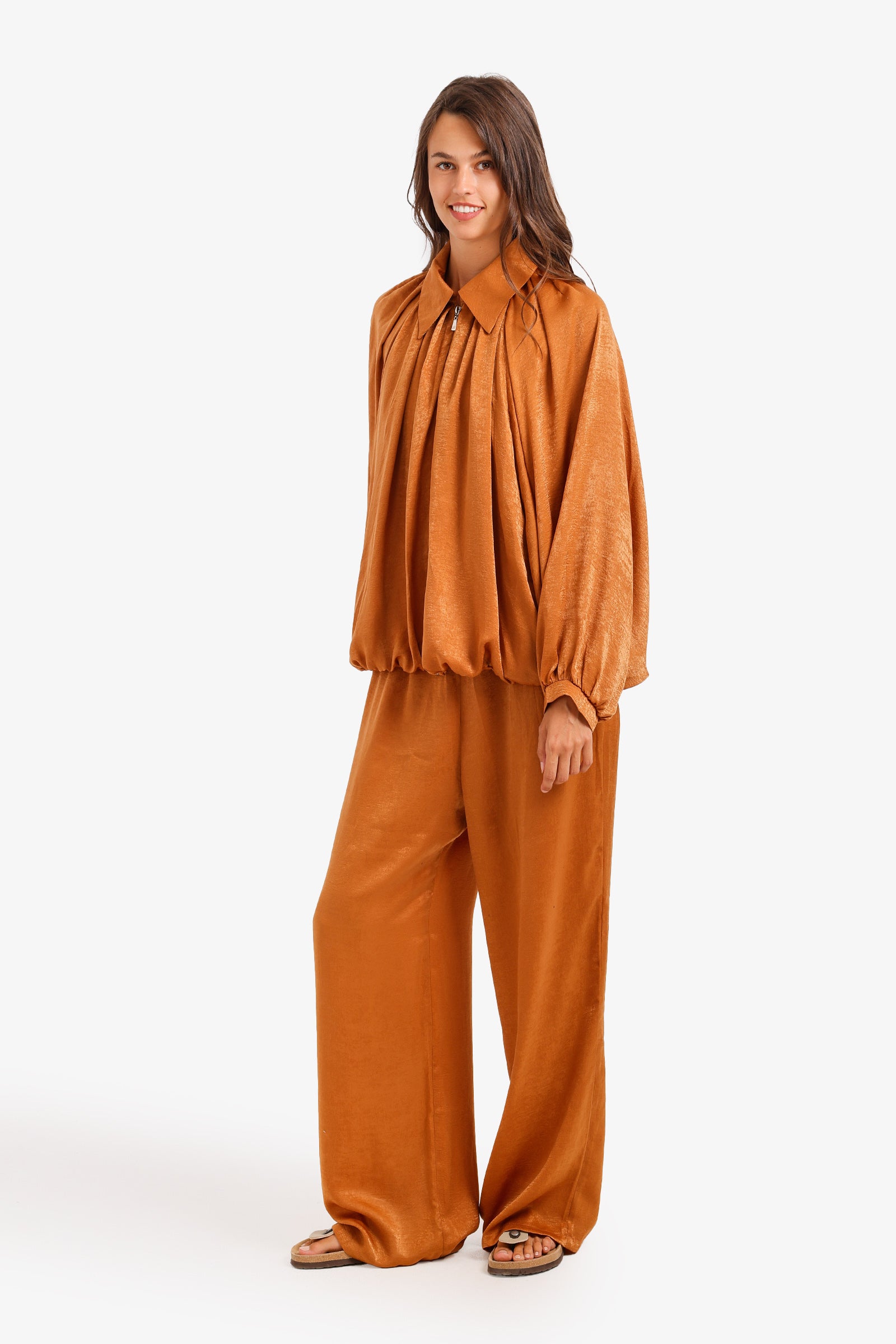 Ruched Shimmer Lounge Set