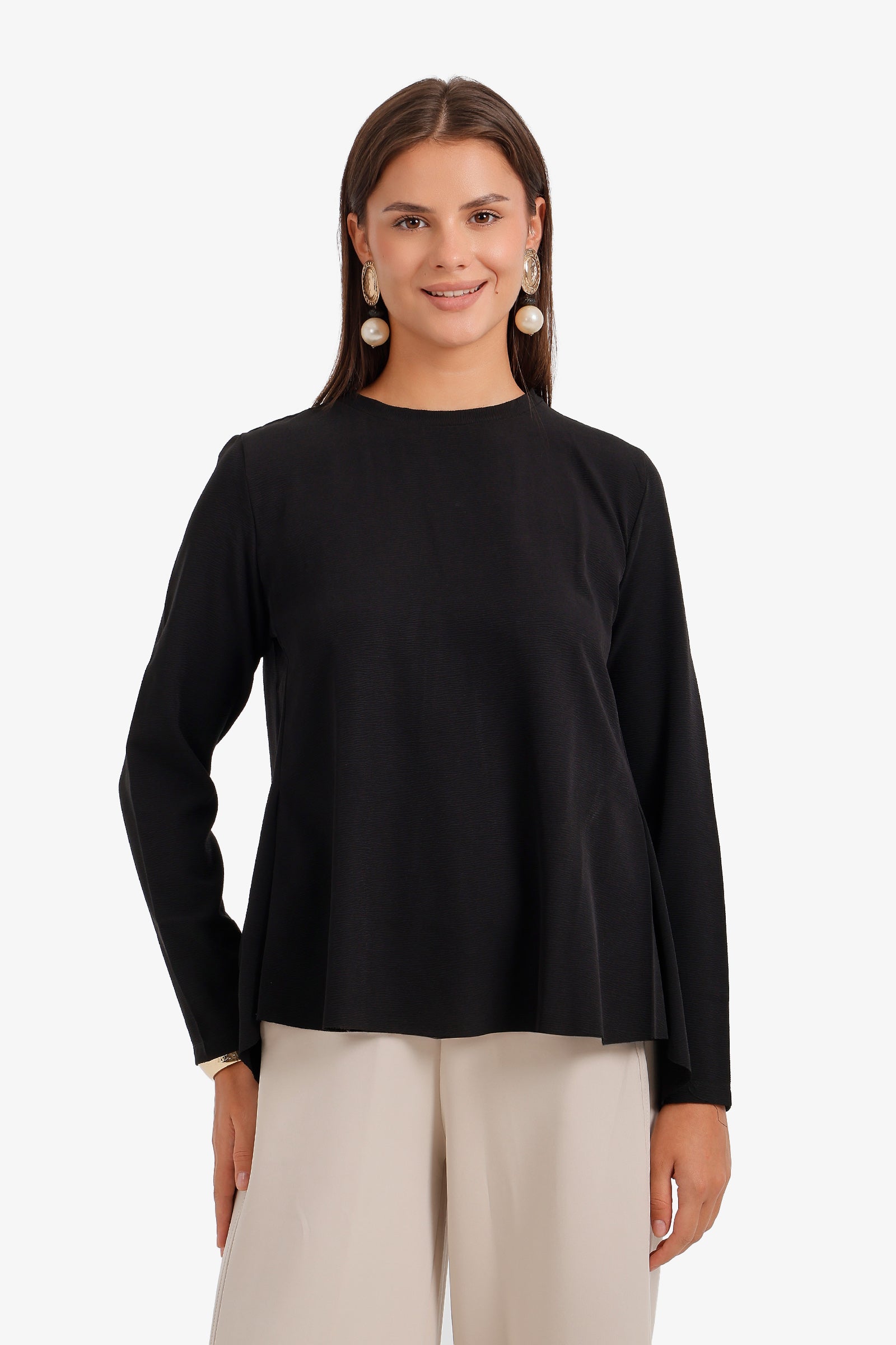 High-Low Flowy Blouse