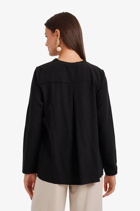 High-Low Flowy Blouse
