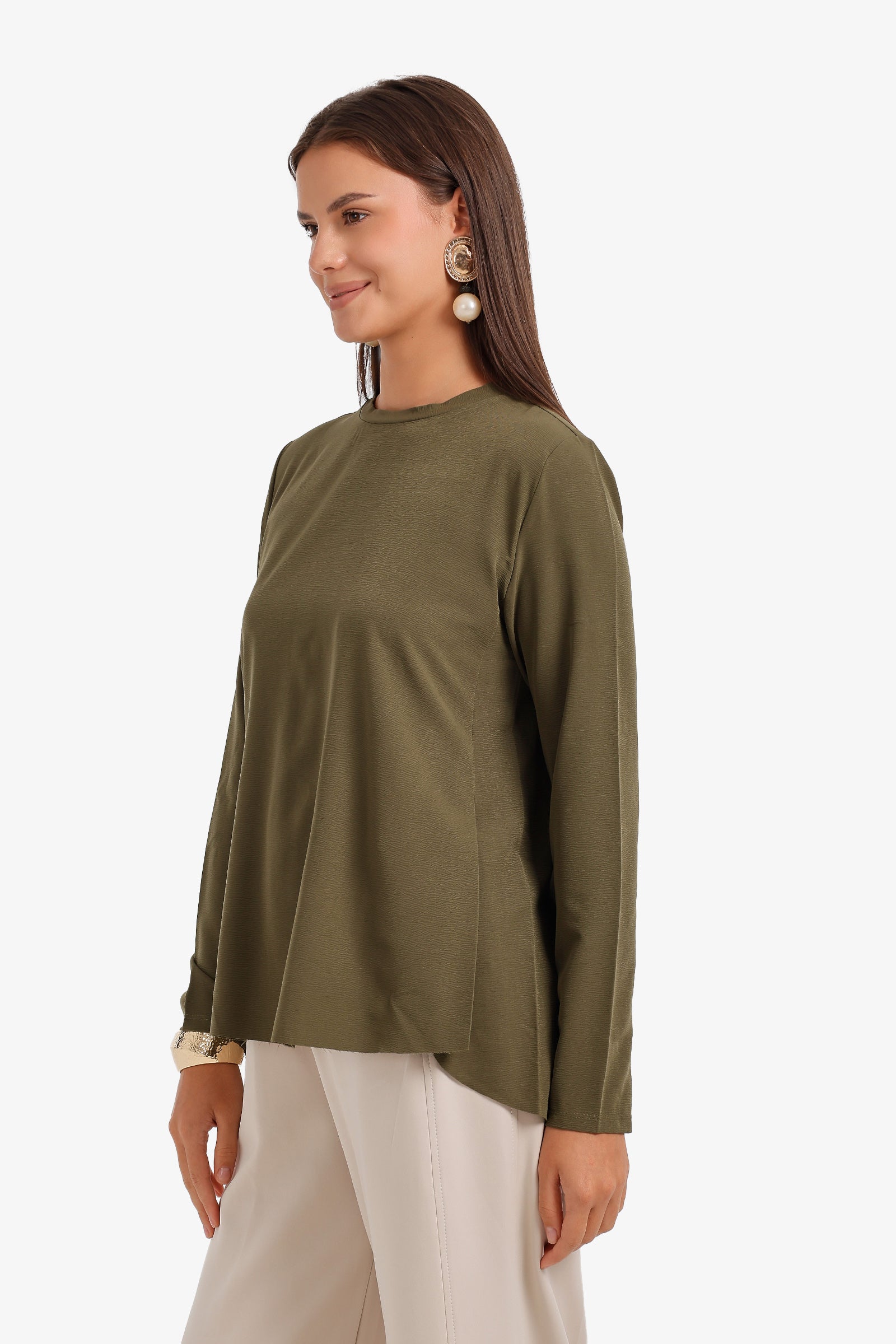 High-Low Flowy Blouse