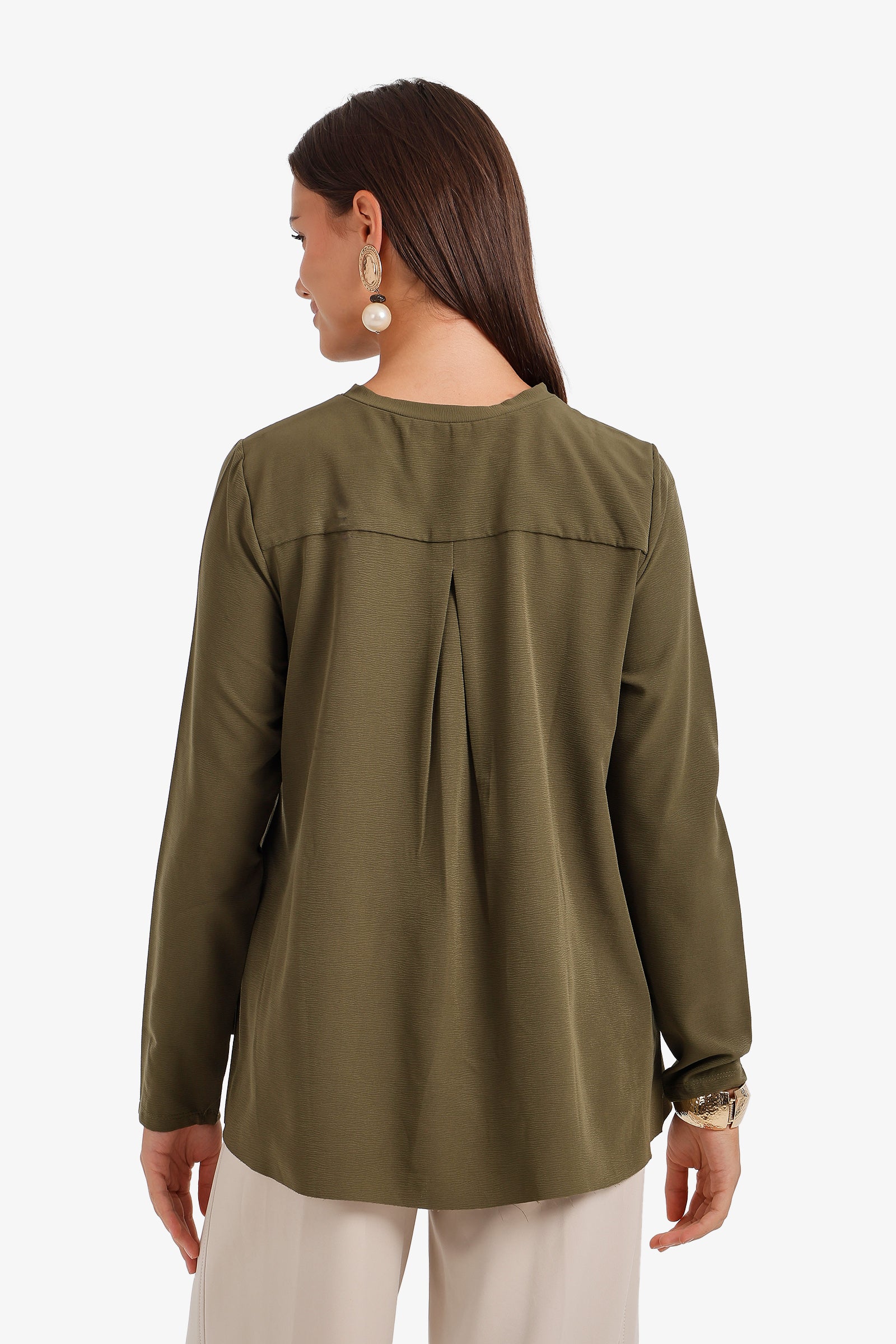 High-Low Flowy Blouse