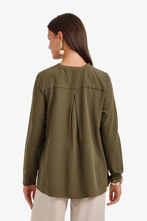 High-Low Flowy Blouse