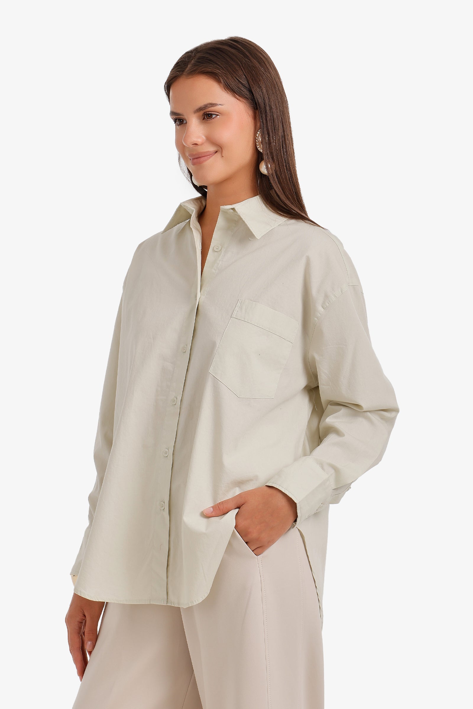 Curved Hem Shirt