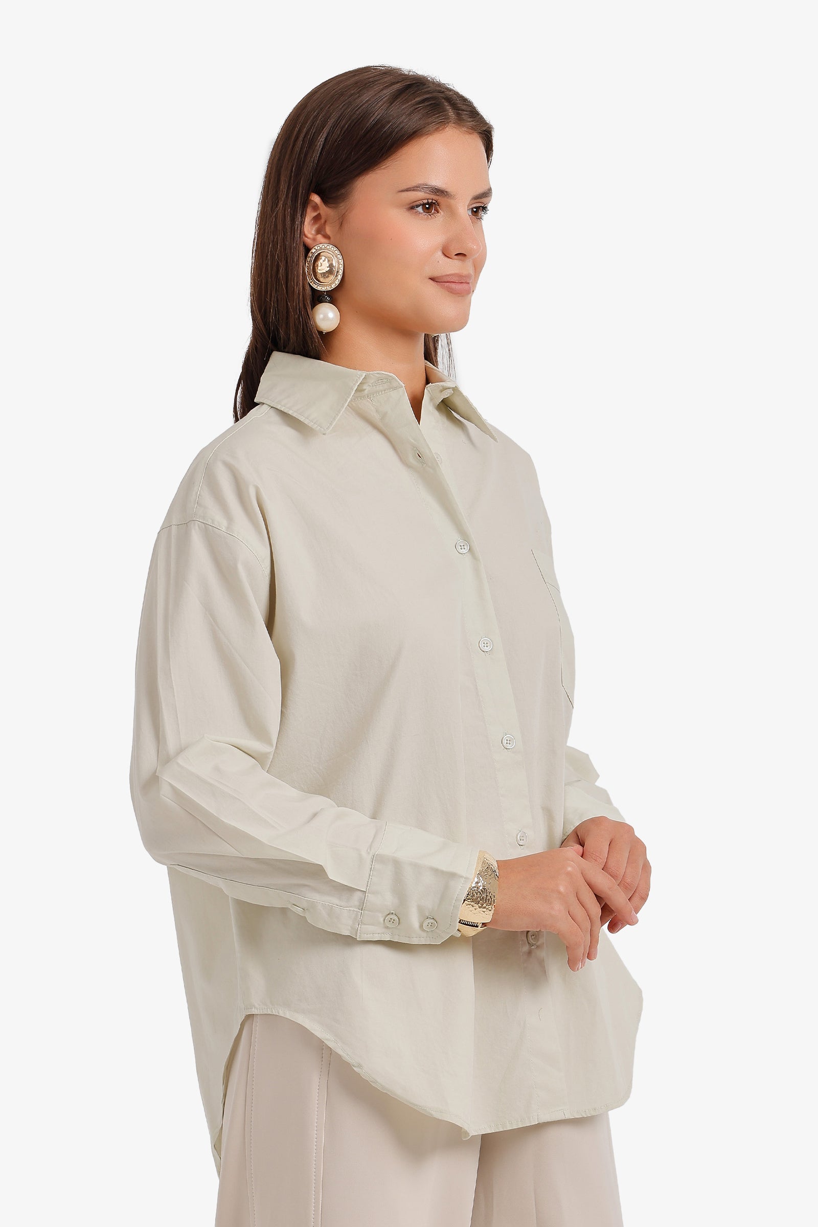 Curved Hem Shirt