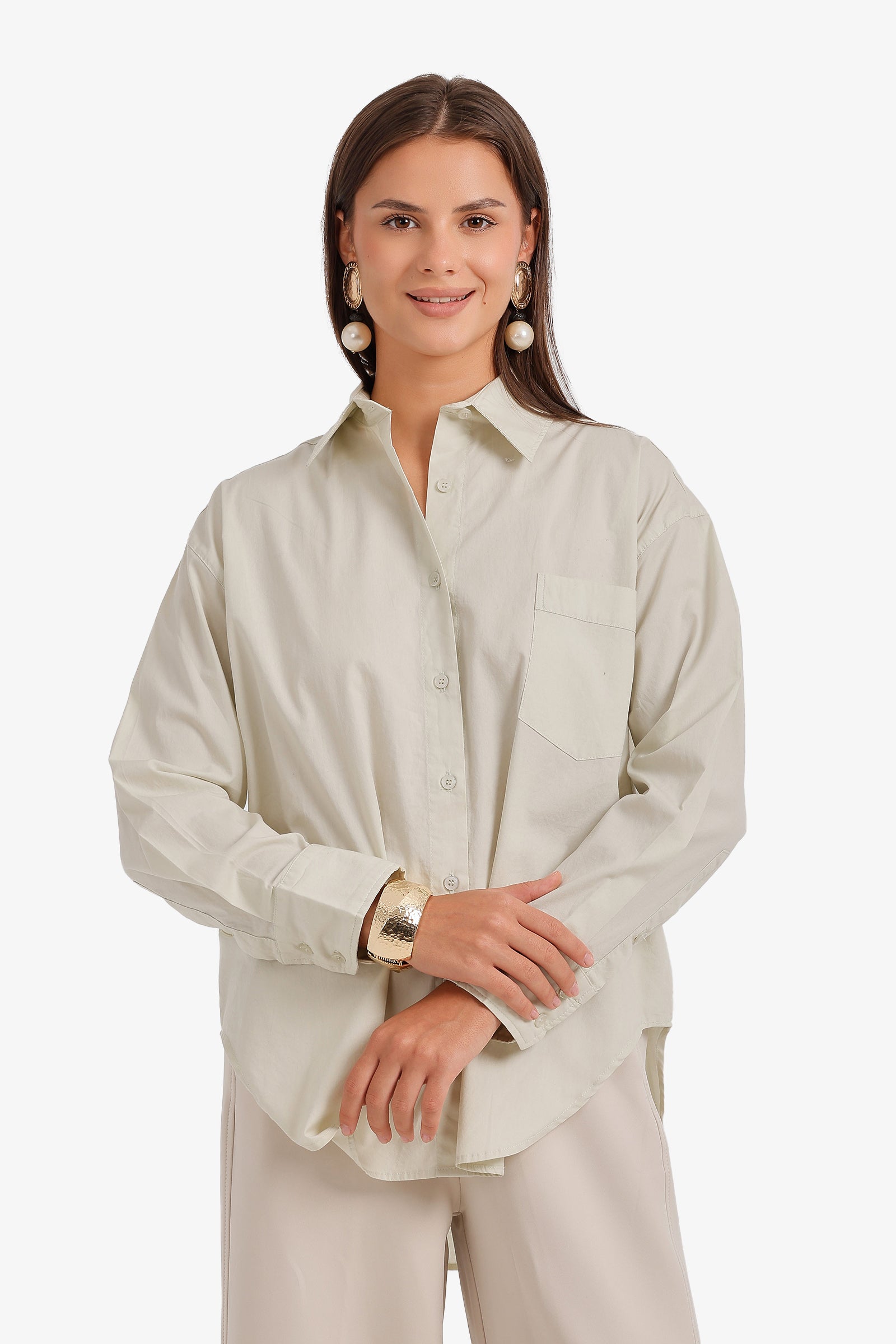 Curved Hem Shirt