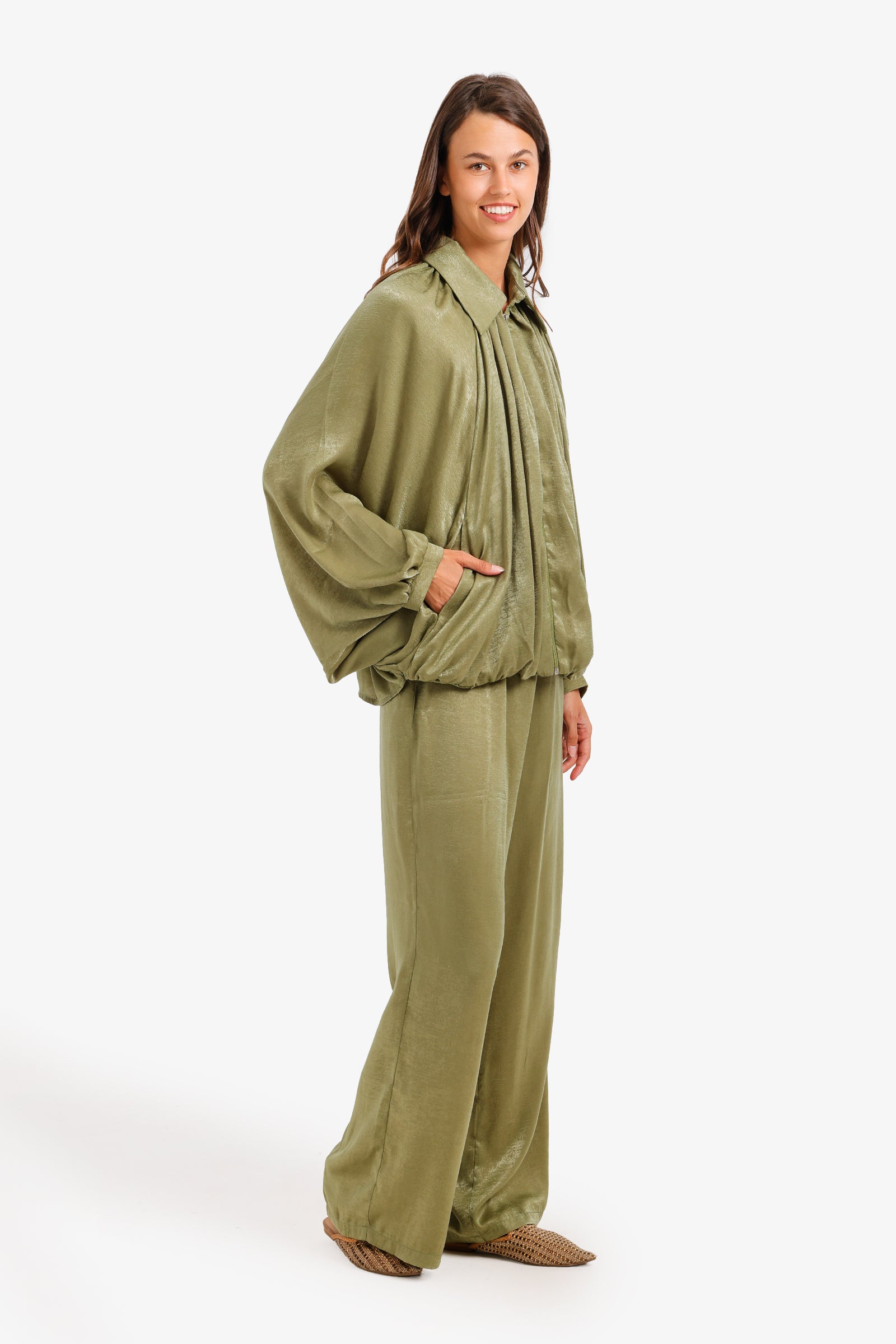 Ruched Shimmer Lounge Set