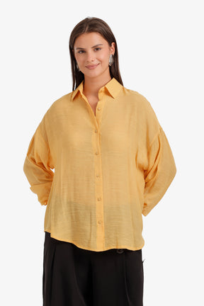Sheer High-Low Shirt