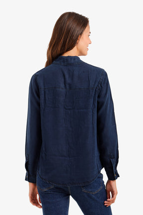 Snap-Button Denim Shirt