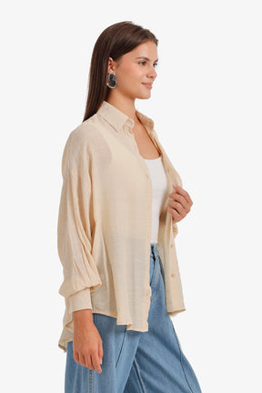Sheer High-Low Shirt