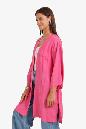 Belted Open-Front Cardigan
