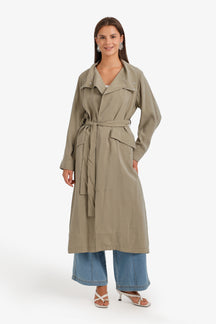 Coat-Style Belted Cardigan