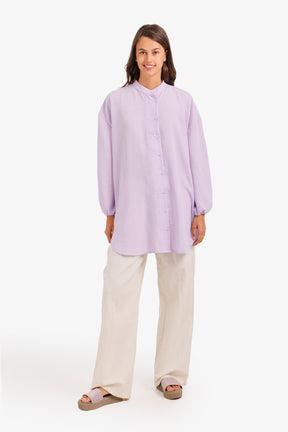 Mandarin Collar Tunic Shirt