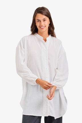 Mandarin Collar Tunic Shirt