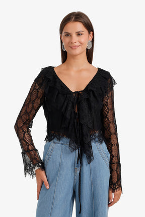 Lace Short Cardigan