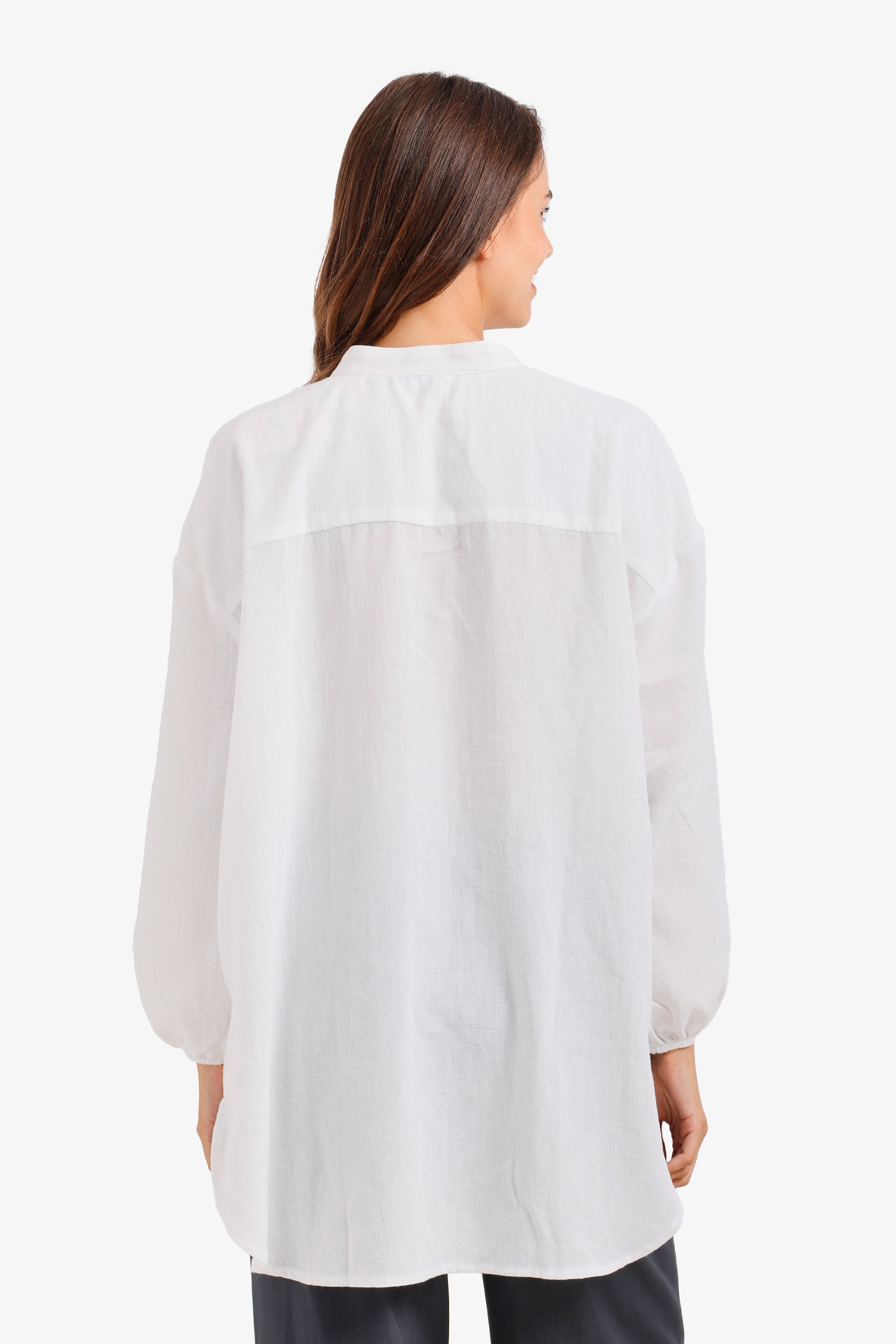 Mandarin Collar Tunic Shirt