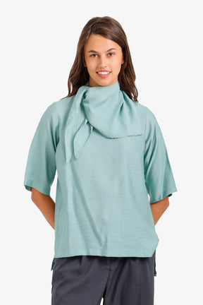 Scarf-Neck Blouse