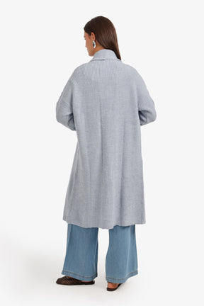 Ribbed Shawl Collar Cardigan