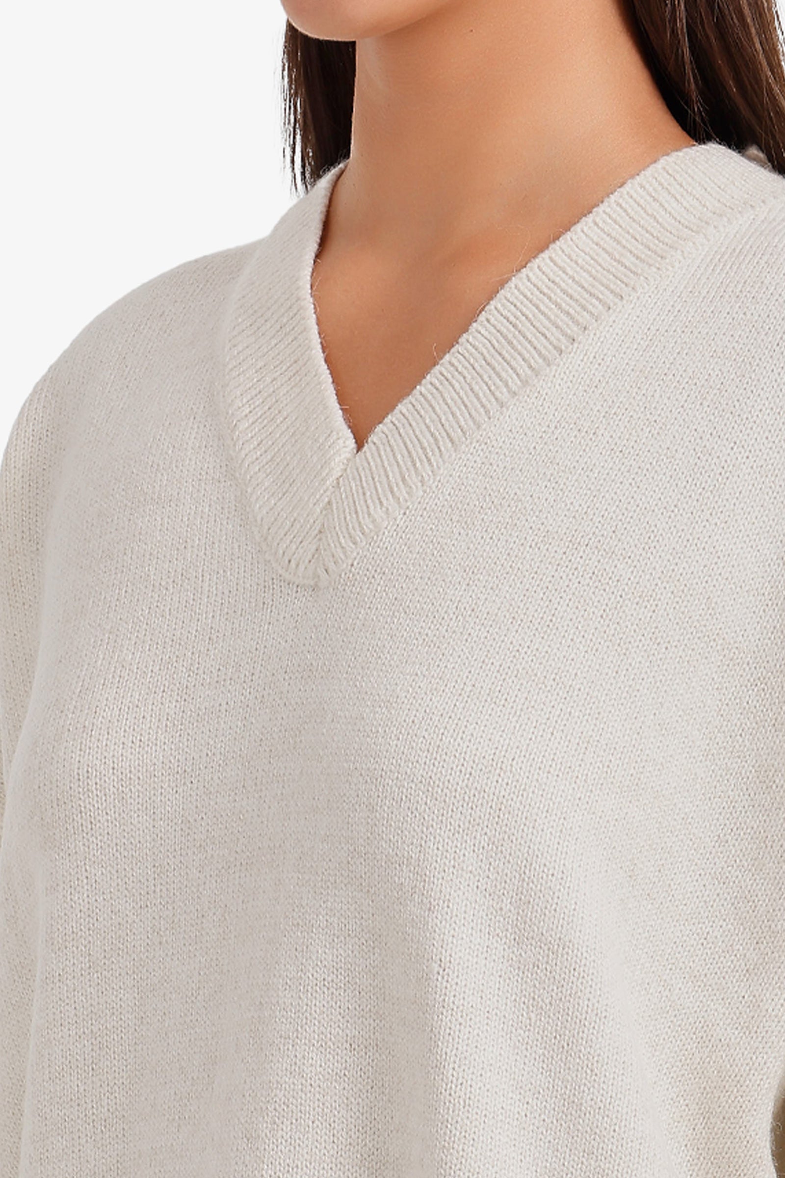 Ribbed-Trim Knit Pullover