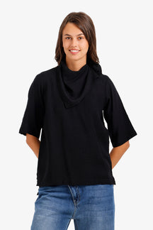 Scarf-Neck Blouse